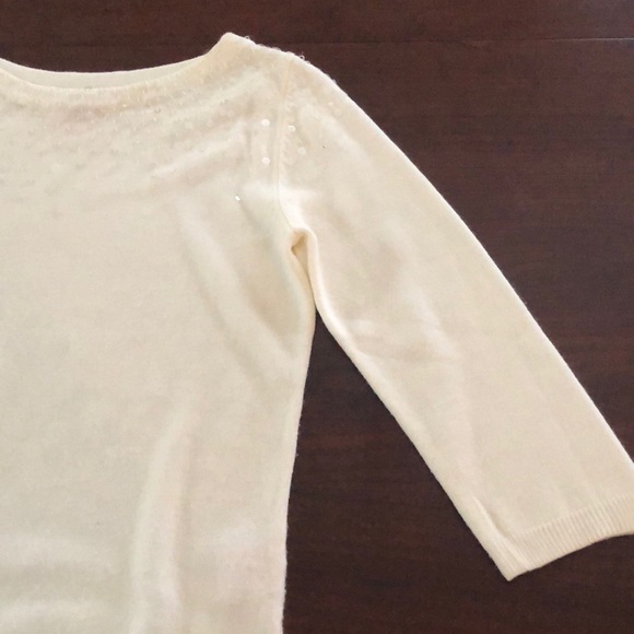 Ruby Rd White Sequined Sweater - Picture 4 of 5